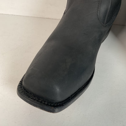 Custom Black Oiled Lace Up Boots Men’s 8 Narrow | Women’s 9 Victorian