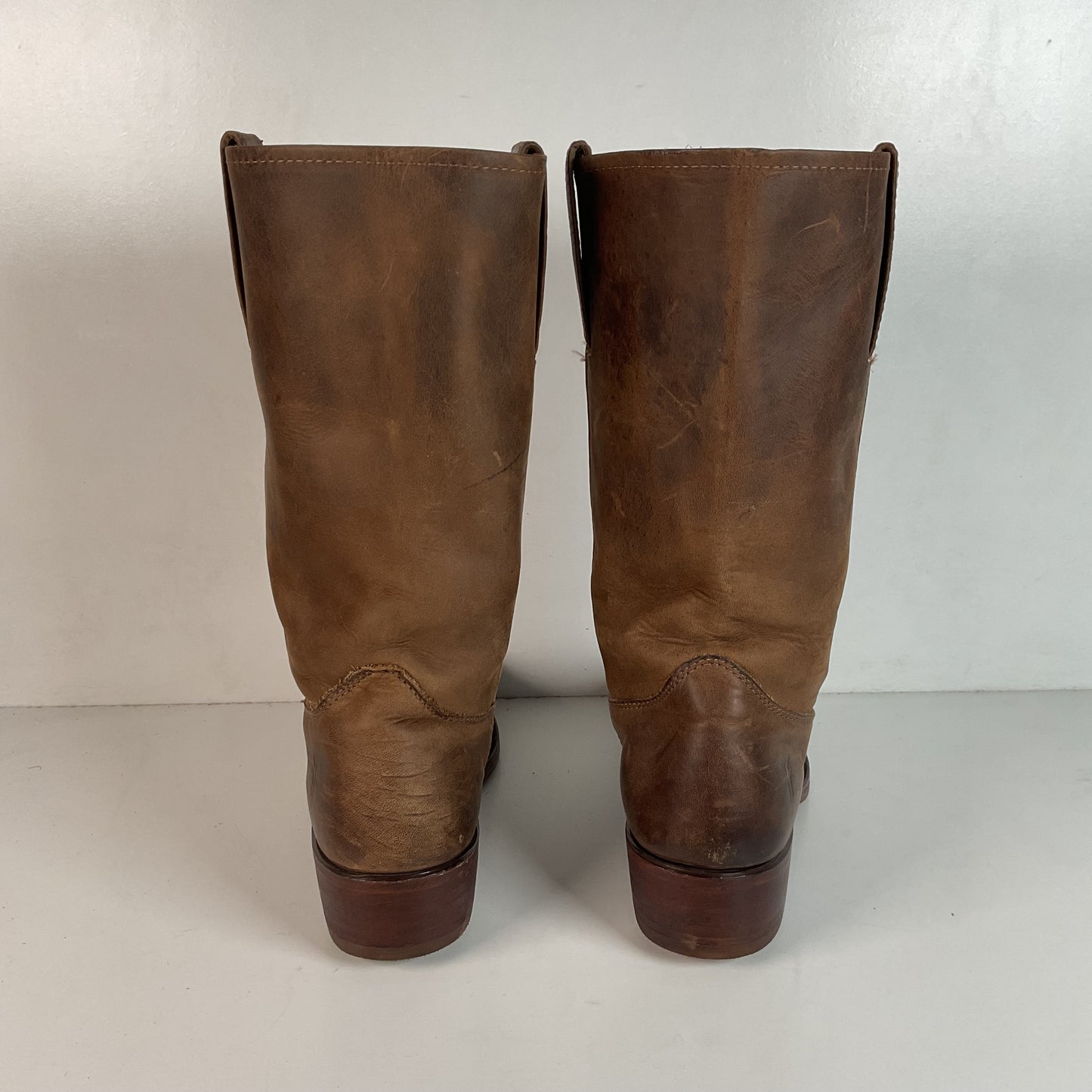 Frye Men’s Cavalry Square Toe Pull On Boots 10 M Distressed Style Recrafted