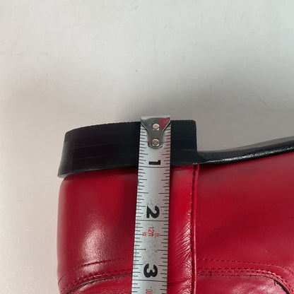 Vintage Justin Ruby Red Riding Boots 8.5 AA (Extra Narrow) USA Made Campus
