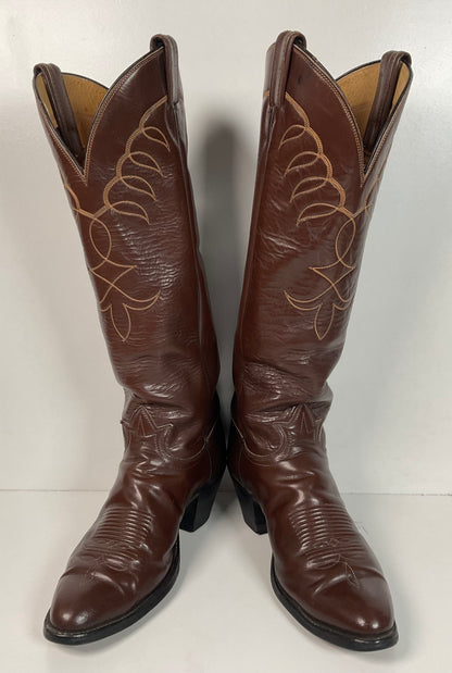 Vintage 1960s Tony Lama Tall Buckaroo Boots 9.5 D Gold Label