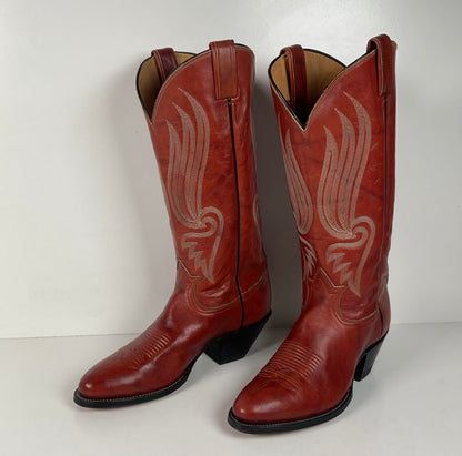 Vintage Tony Lama Chocolate Cow Cowboy Boots | Gold Label | Men’s 8 | Women’s 9