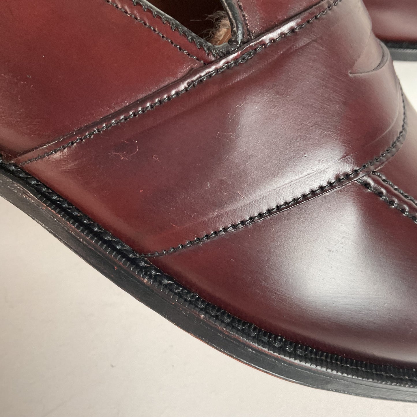 Vintage Hanover LB Shepard Penny Loafers 10 D Genuine Shell Cordovan USA Made