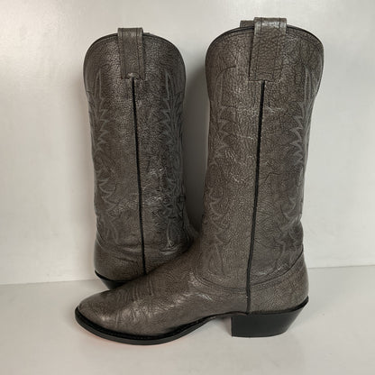 Vintage Nocona Exotic Grey Kangaroo Cowboy Boots 9.5 D USA Red Label Recraft
