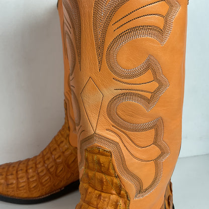 Rios Of Mercedes Hornback Caiman Cowboy Boots 10 C  Butterscotch Exotic