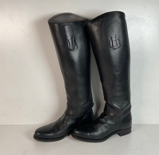 Dehner Women’s Stock Riding Dress Boots 7.5 C USA Made Cloth Pull
