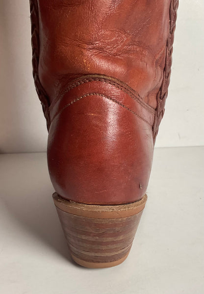 Vintage Capezio Braided Shooter Boots 6.5 M USA Made Campus Riding