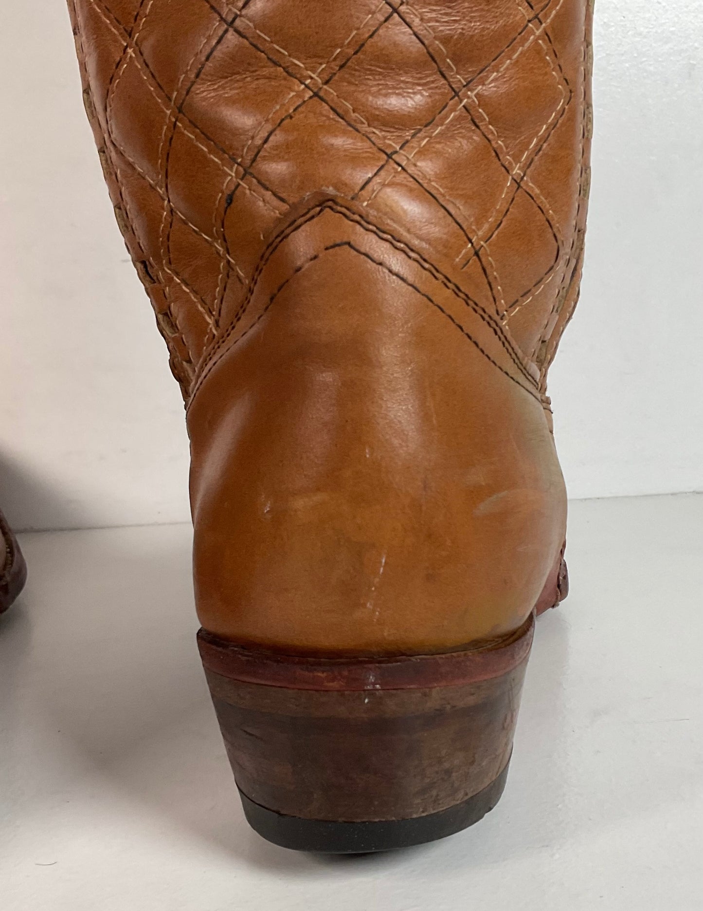 Vintage Patchwork Cowboy Boots | Quilted | 1960s-1970s | Men’s 10 E