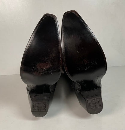 Corral Full Cobra Snakeskin Cowgirl Boots 7.5 M Exotic Mule Ear Snip Toe