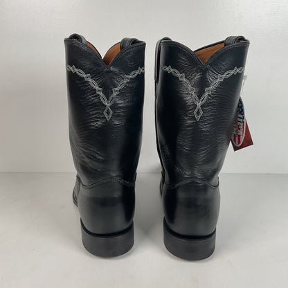 Justin Classic Roper Boots | Black | USA Made | Men’s 11.5 D