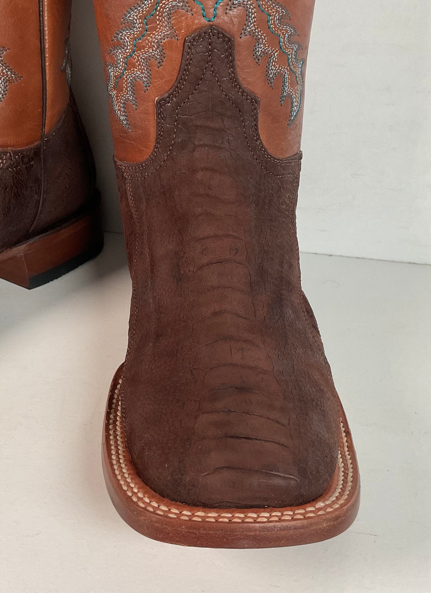 Lucchese for Resistol Ranch Sueded Ostrich Leg Cowgirl Boots | Exotic | Women’s 9.5 B