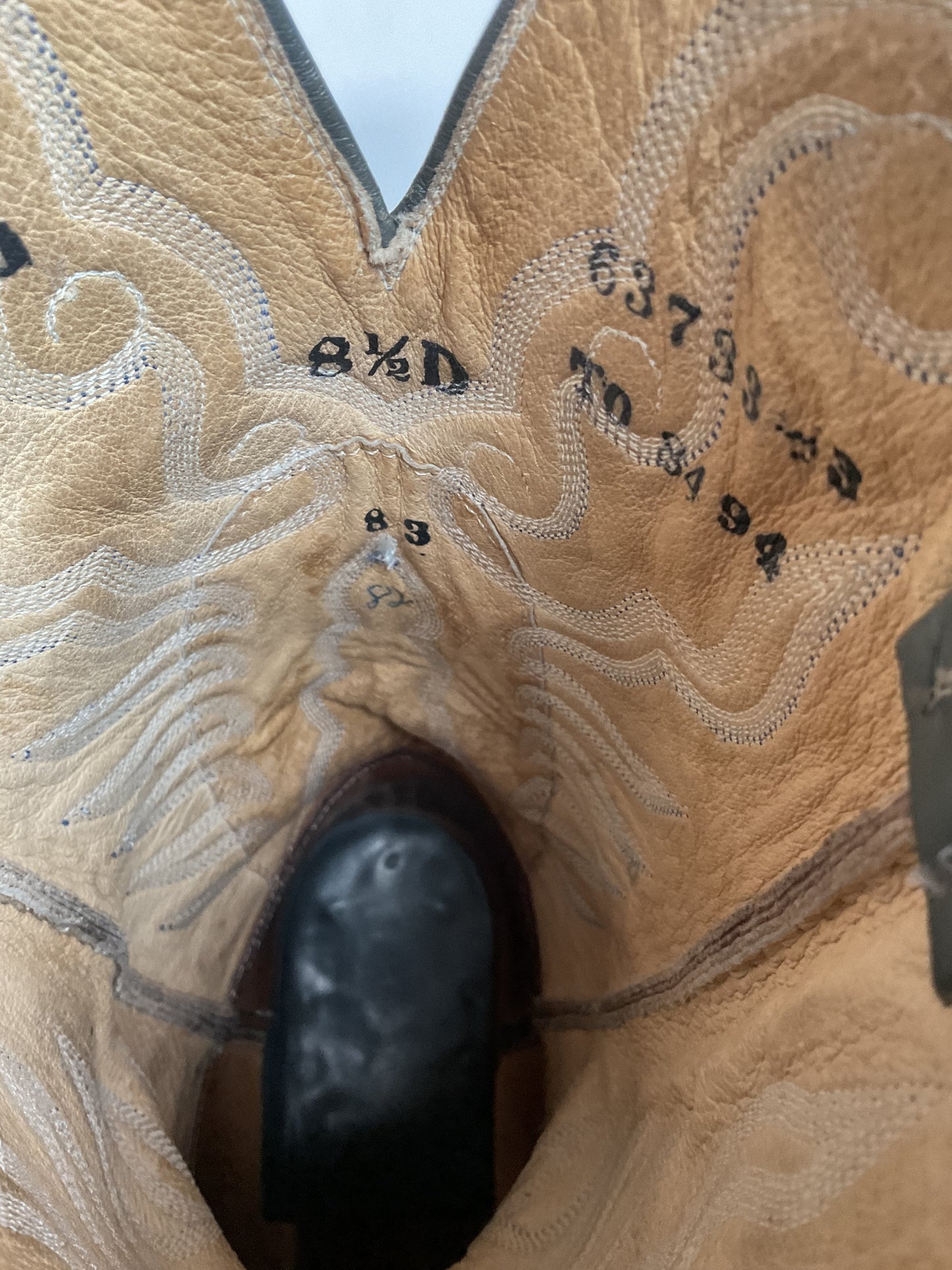Hondo Exotic Sharkskin Cowboy Boots 8.5 D New Half Soles
