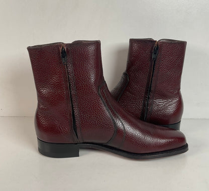 Vintage Florsheim Bullhide Zipper Boots 9.5 D Chelsea Style