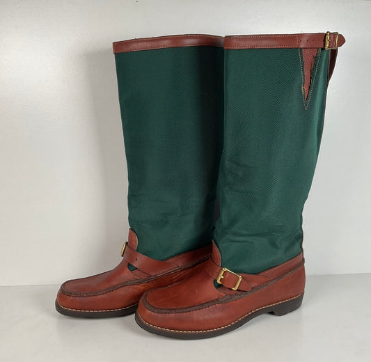 Vintage Gokey Botte Sauvage Snake Boots | Green Canvas | Men’s 13.5 D