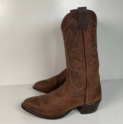 Vintage Tony Lama Cowboy Boots | Bay Apache Cowhide | Men’s 10.5 D