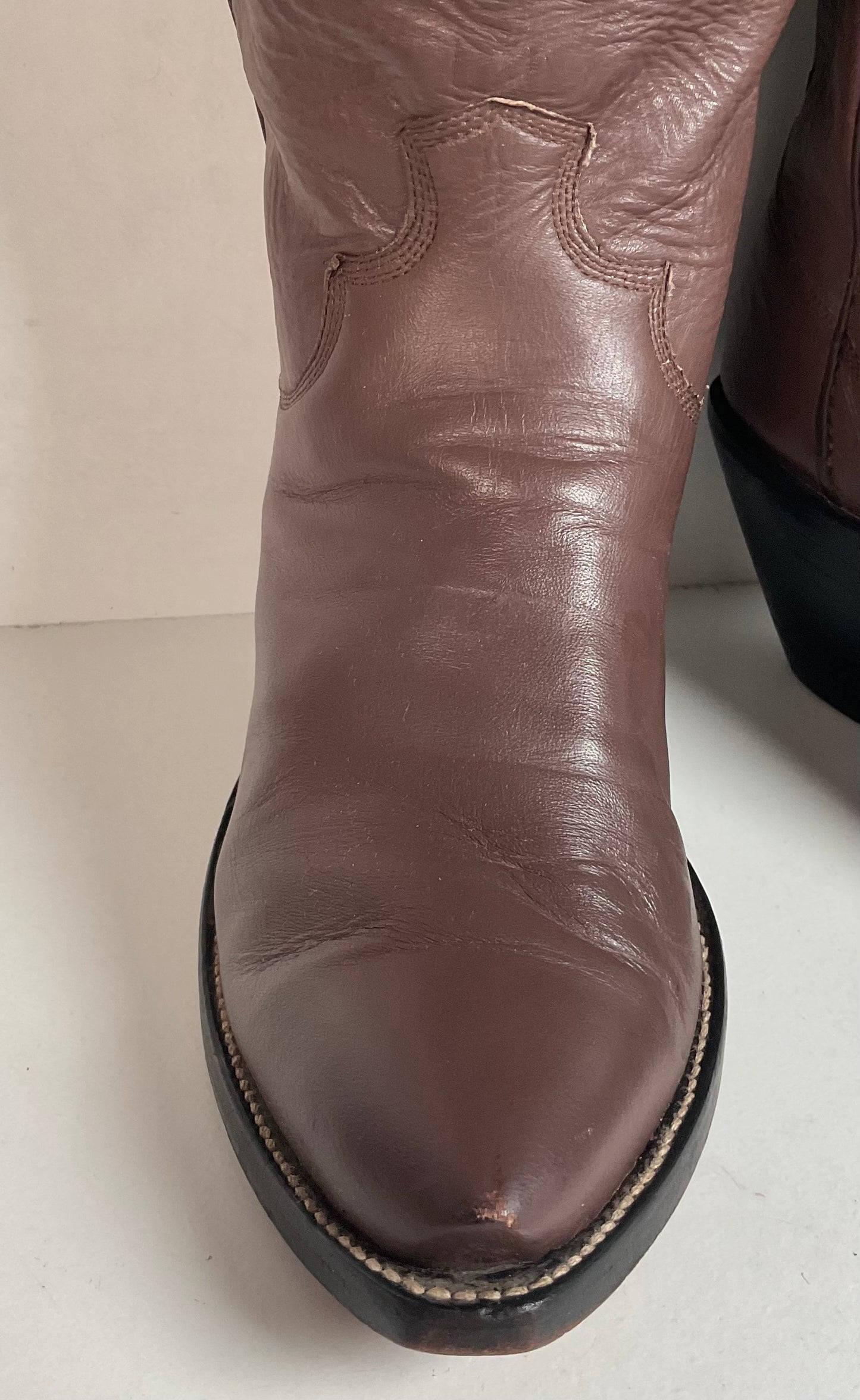 Custom Tall Top Cowboy Boots 11 Wide Shooter Style