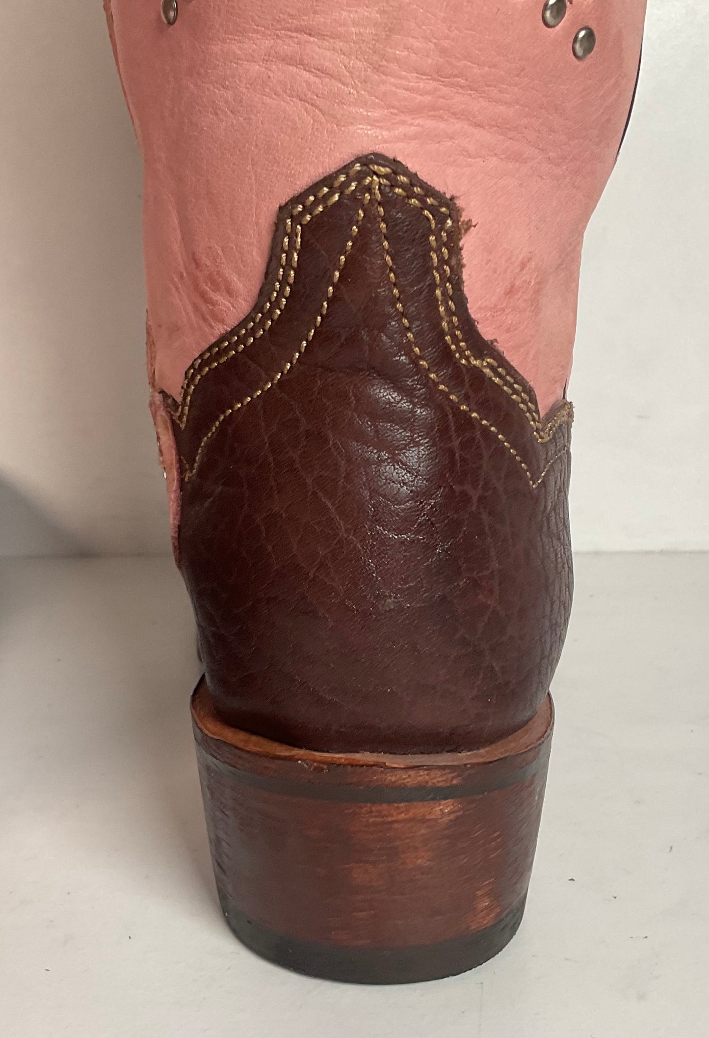 Dan Post 16” Fringe Cowgirl Boots 7.5 M Square Toe Star Inlay