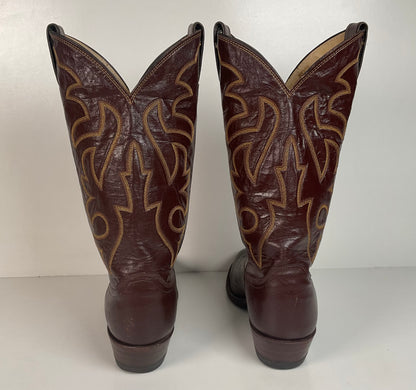 Vintage Justin Pig Skin Cowboy Boots | Wild Boar | USA Made | Men’s 10 D