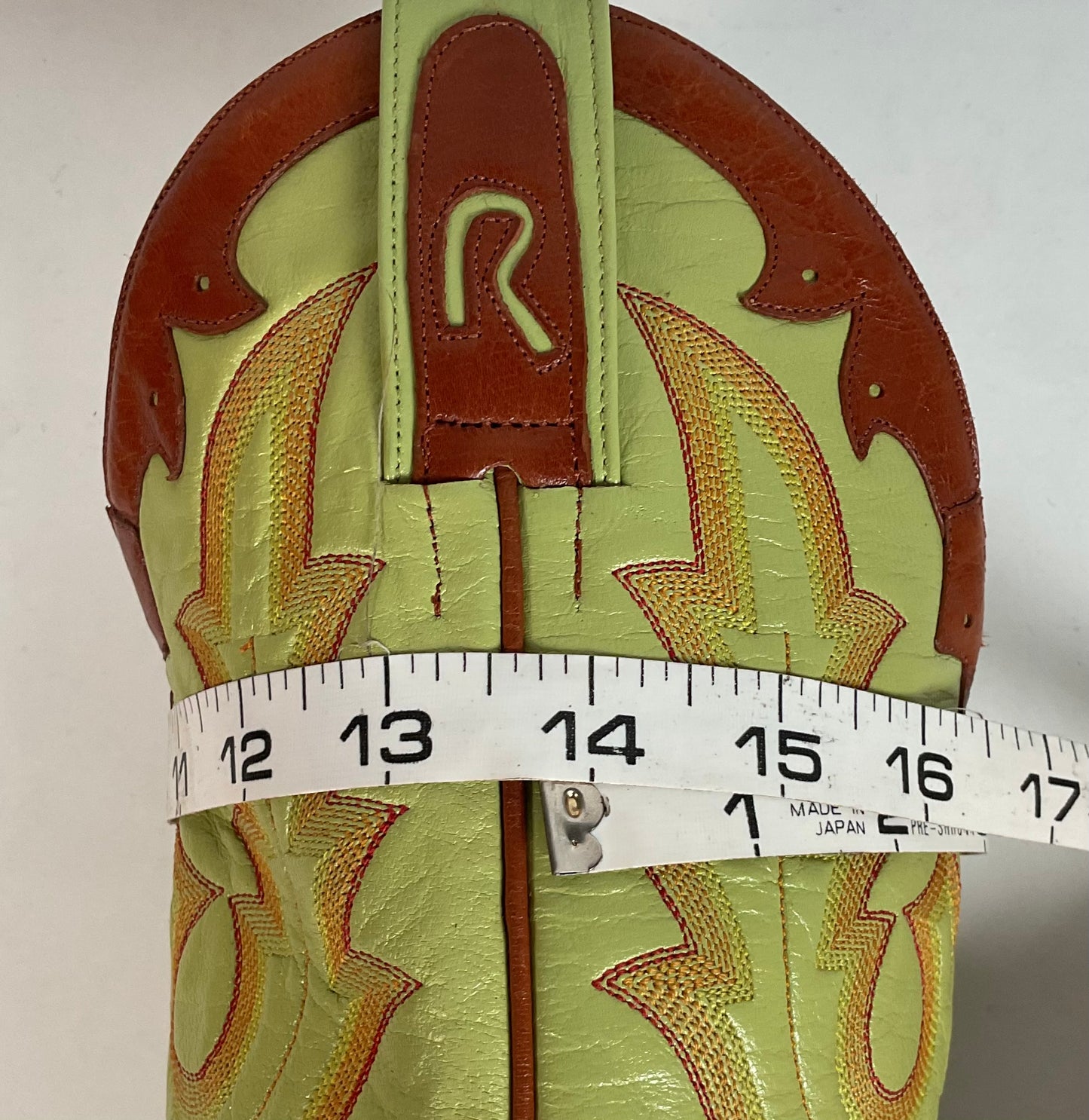Rod Patrick Goat Skin Cowgirl Boots Men’s 8.5 B | Women’s 10 Collar Overlay