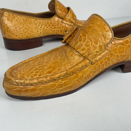 Vintage Sea Turtle Loafers | Monk Strap | Yellow | Men’s 7 D