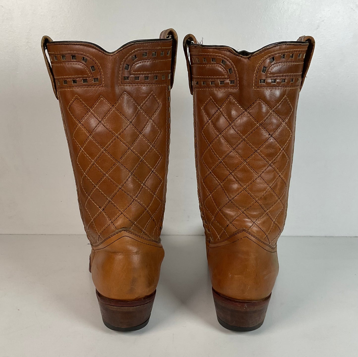 Vintage Patchwork Cowboy Boots | Quilted | 1960s-1970s | Men’s 10 E