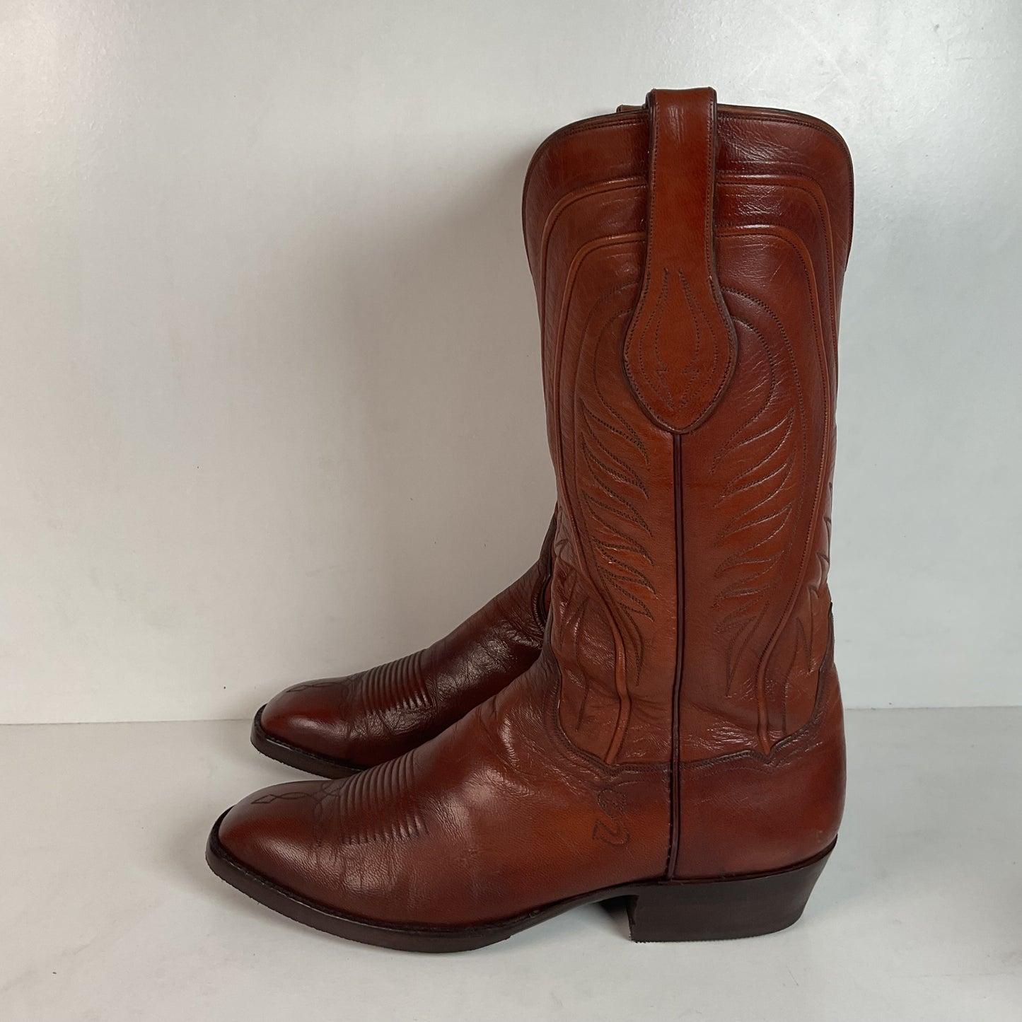 Vintage T.O. Stanley Goat Seville Cowboy Boots 10.5 D Recraft