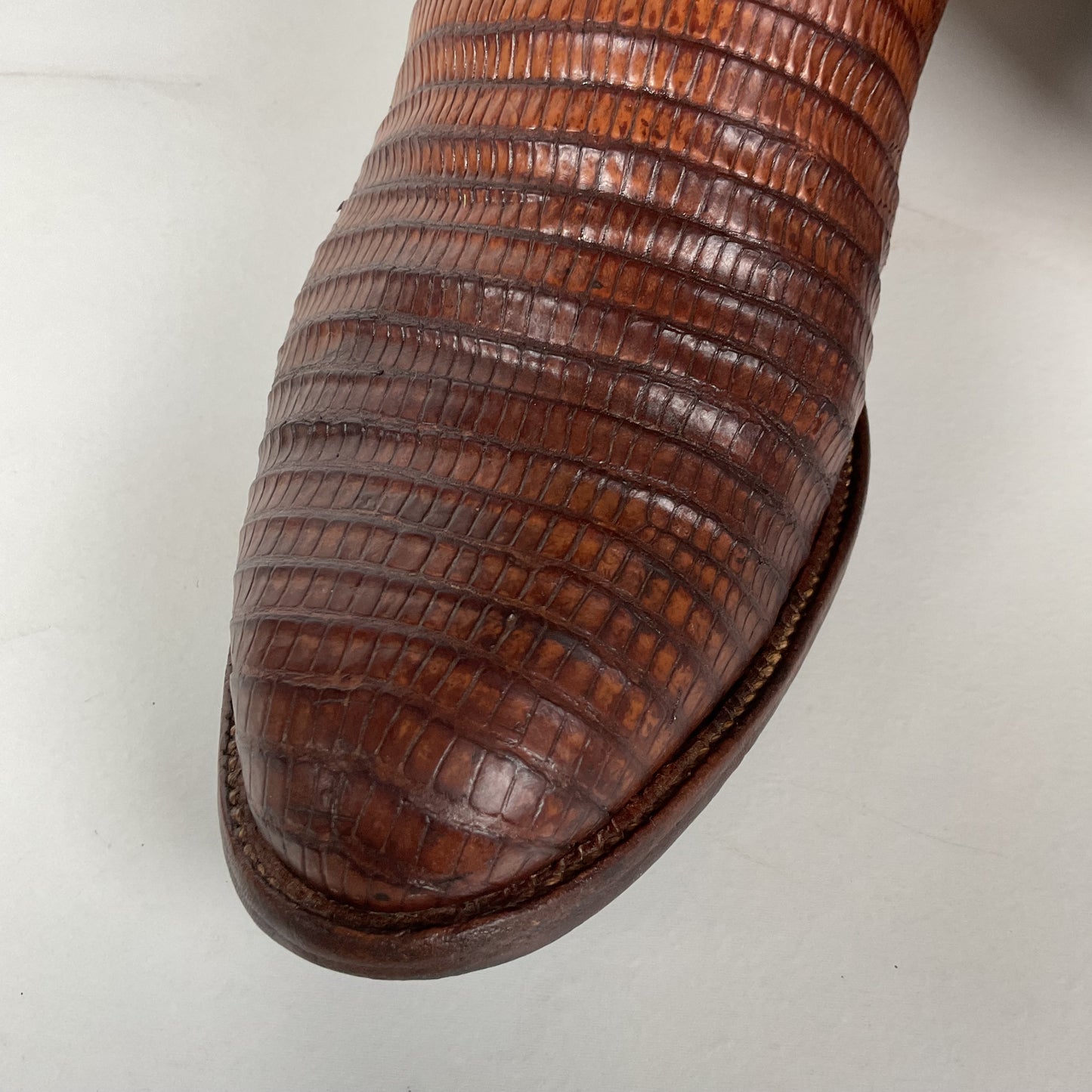 Vintage Lucchese San Antonio Cowboy Boots | Teju Lizard | Narrow | Men’s 9.5 B