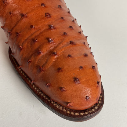 Lucchese San Antonio Ostrich Quill Cowboy Boots Men’s 9.5 B | Women’s 10.5
