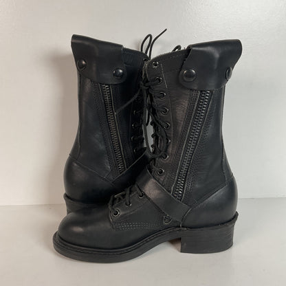 Vintage Double H Tanker Boots | Motorcycle | Lace Up | USA Made | Women’s 6.5 M