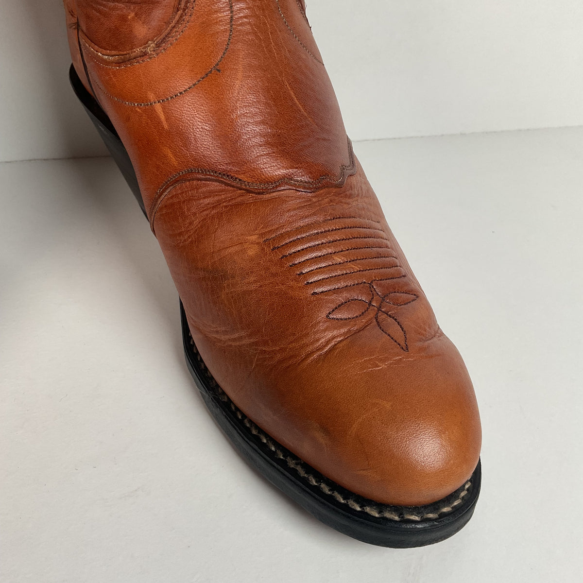 Olathe Brown Mule Buckaroo Boots | Tall Top | USA Made | Men’s 8.5 D