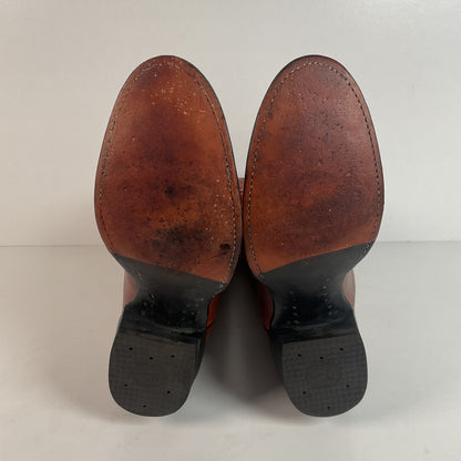 Vintage Tony Lama Cowboy Boots | Chocolate Cow | Men’s 7.5 C | Women’s 8.5