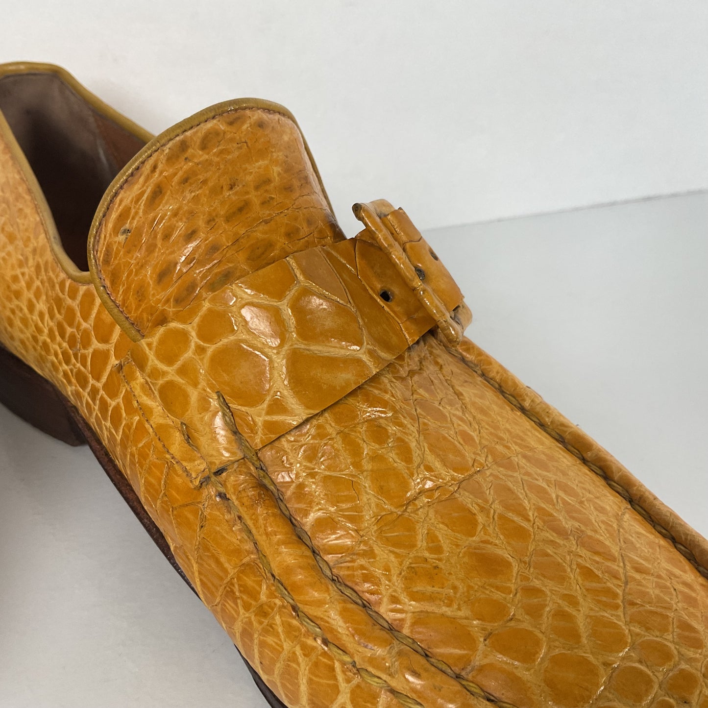 Vintage Sea Turtle Loafers | Monk Strap | Yellow | Men’s 7 D