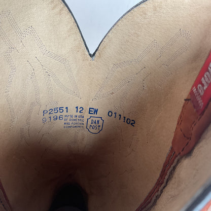 Dan Post Marlboro Cowboy Boots — USA Made — 12 EW