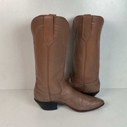 Women’s Paul Bond Smooth Ostrich Cowgirl Boots 7 A Custom Exotic
