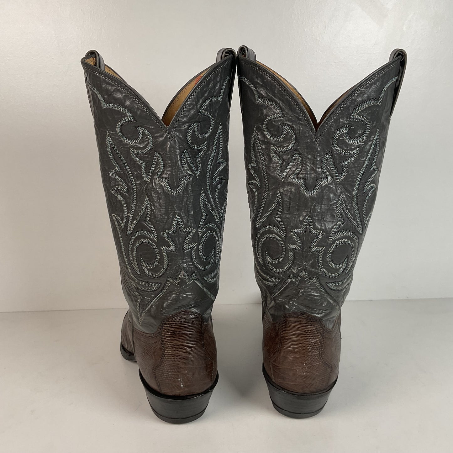 Vintage Justin Teju Lizard Cowboy Boots | Brogued | USA Made | Men’s 10.5 B