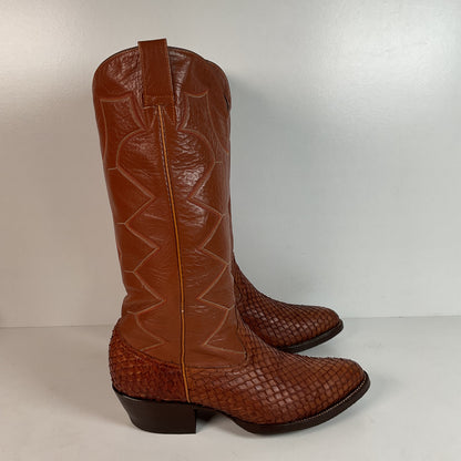 Vintage Anaconda Snakeskin Cowboy Boots | Exotic | Customized | Men’s 10.5