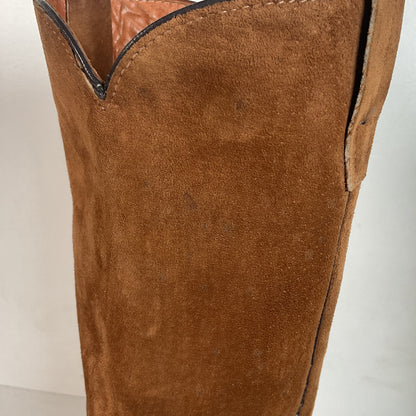 Wolverine Pigskin Suede Cowboy Boots 8.5 EE USA Made Rough Out