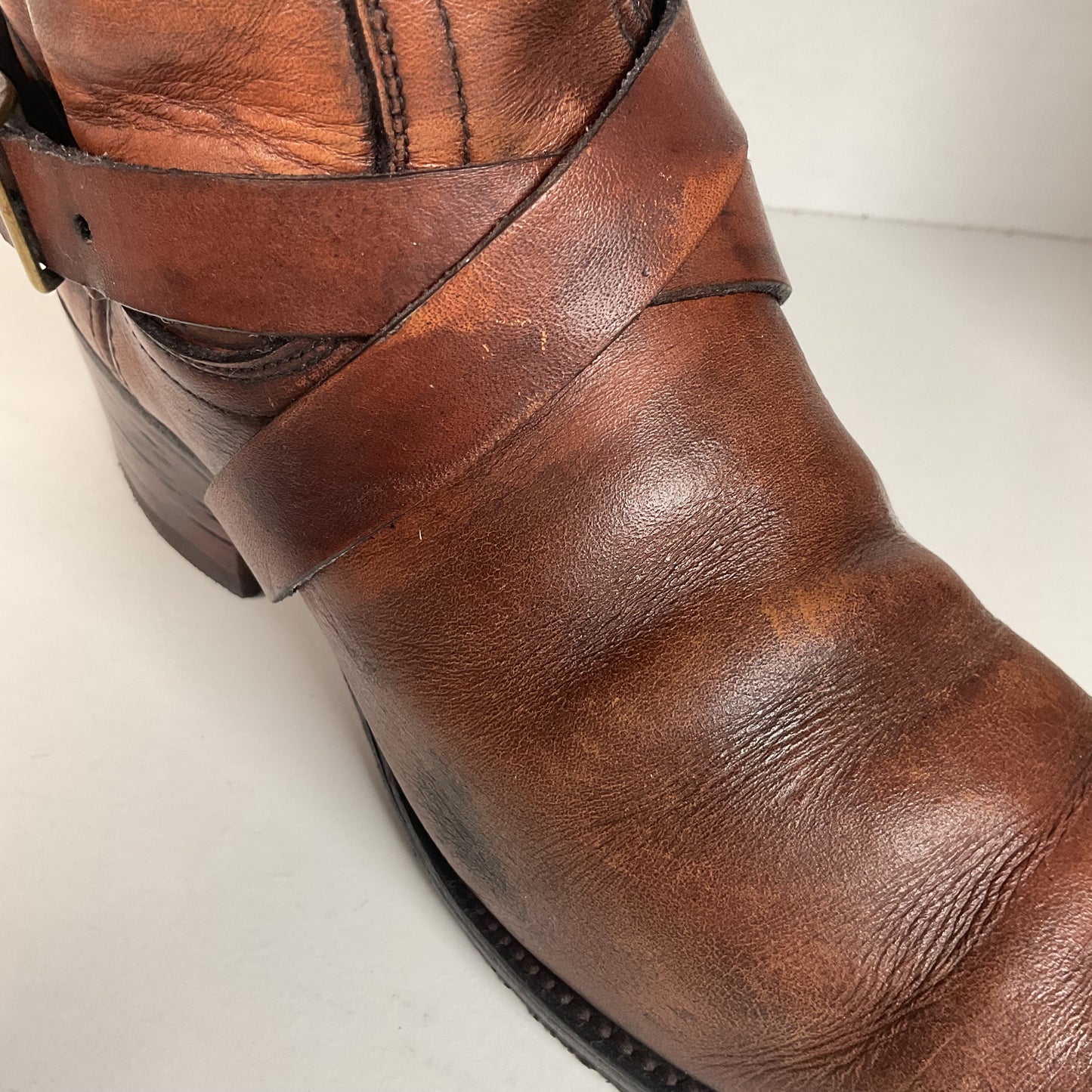 Vintage Frye Black Label | Harness Tanker Boots | Women’s 8 B