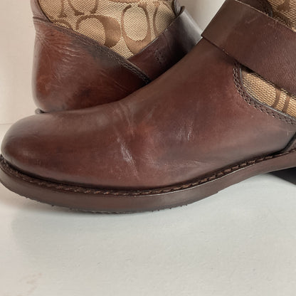 Frye for Coach Veronica Canvas Boots | Shorty | Engineer | 8 B
