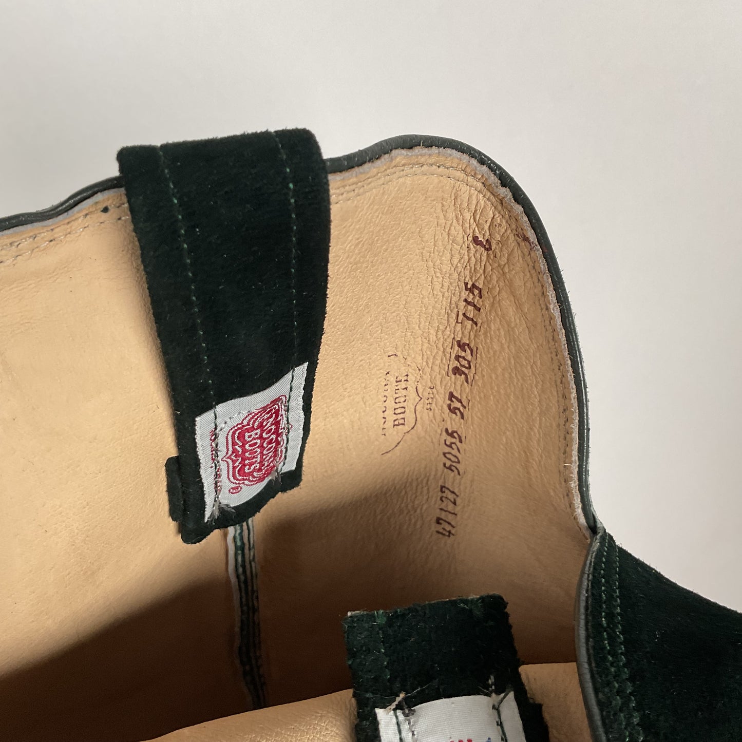 Vintage Nocona Wild Boar Cowboy Boots | Pig Skin Suede | Emerald Green | Men’s 11.5 E