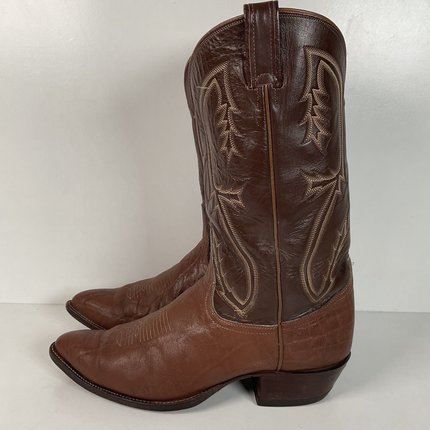 Vintage Tony Lama Gold Label Elephant Cowboy Boots 11 E Exotic