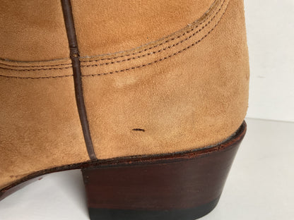 F. H. Senka Cowgirl Boots 8.5 US Nubuck Suede Snip Toe