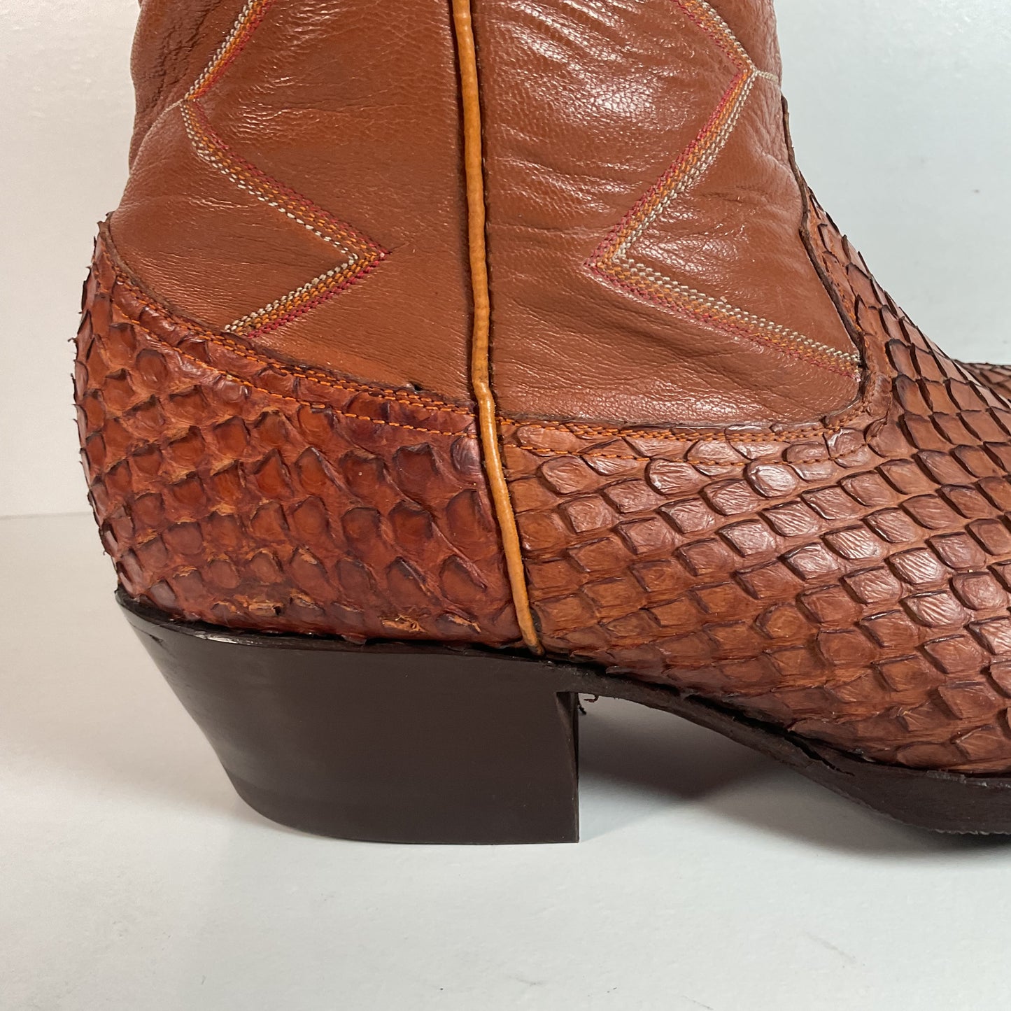 Vintage Anaconda Snakeskin Cowboy Boots | Exotic | Customized | Men’s 10.5