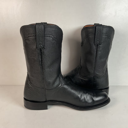 Lucchese Majestic Black Roper Boots 14 EE