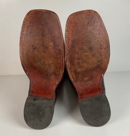 Justin Bent Rail | Exotic Wildebeest Cowboy Boots | USA Made | Men’s 12 D