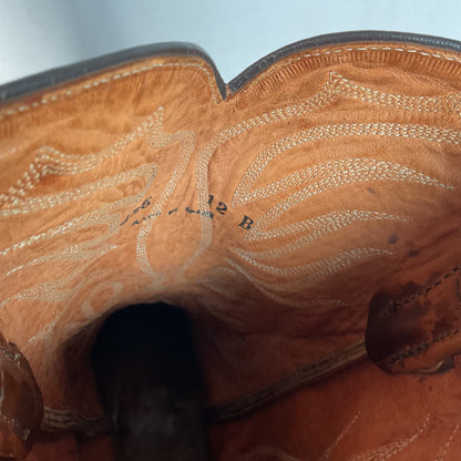 Vintage W.B. Masterson Wrangler Cowboy Boots 12 B (Narrow) Dress Lizard Cut