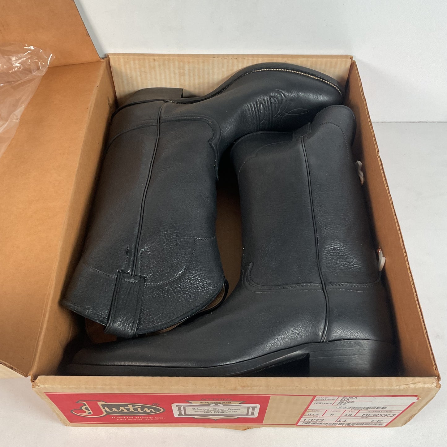 Vintage Justin European Elk Cowboy Boots | USA Made | 11 EE