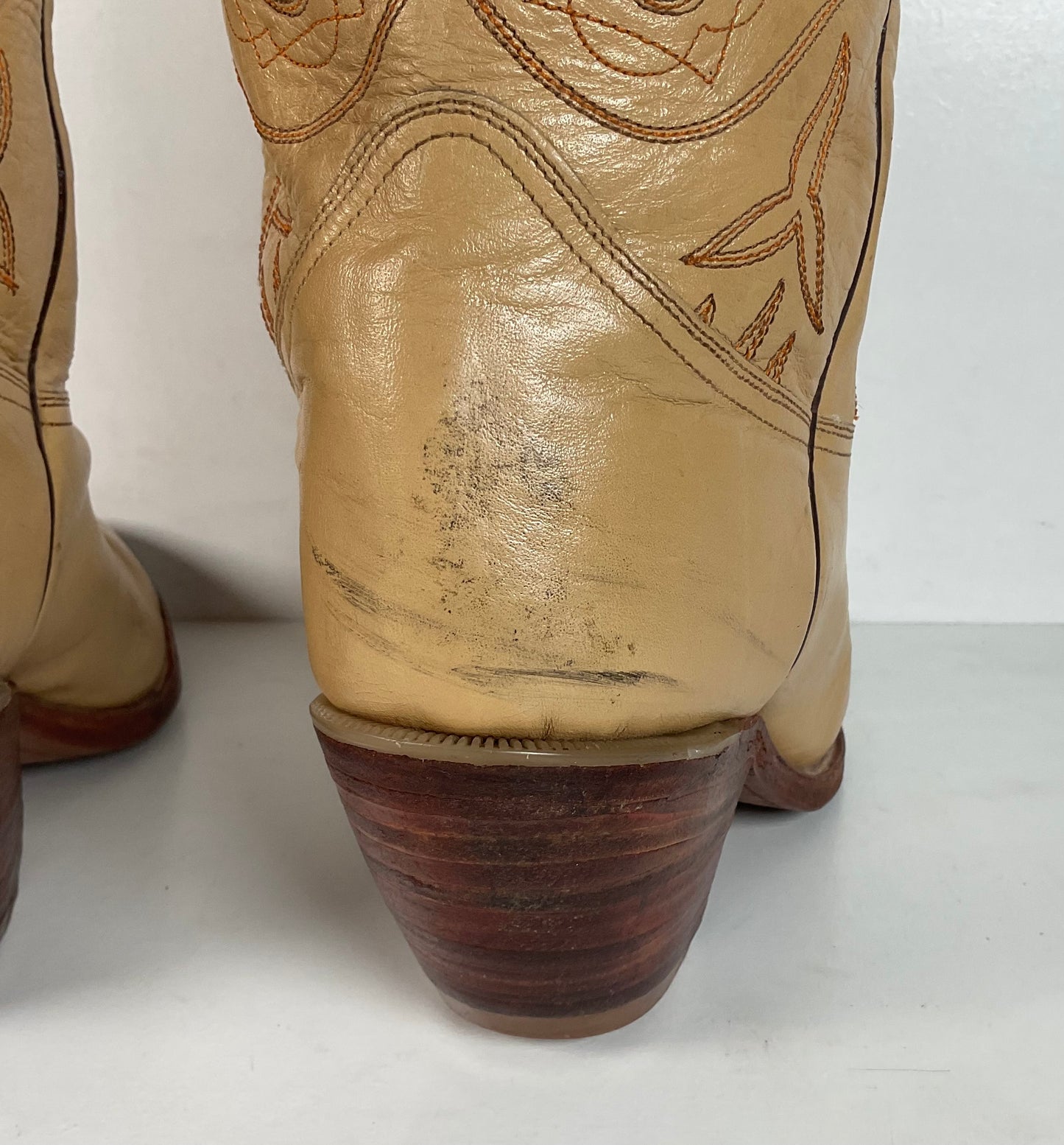 Vintage Siete Leguas Cowboy Boots | 1970s | Blonde Calfskin | Men’s 10 EE