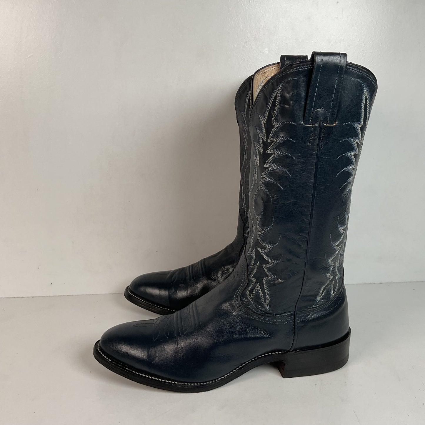 Vintage Nocona Navy Blue Cowgirl Boots Men’s 8 Wide | Women’s 9 USA Made
