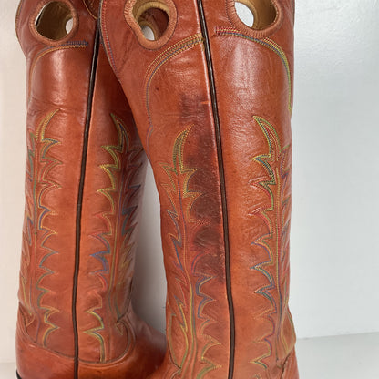 Vintage Tony Lama Buckaroo Boots | Rainbow Stitched | Men’s 8 A | Women’s 9