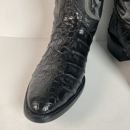 Dan Post Caiman Crocodile Cowboy Boots | Exotic | Blac | Men’s 7.5 D